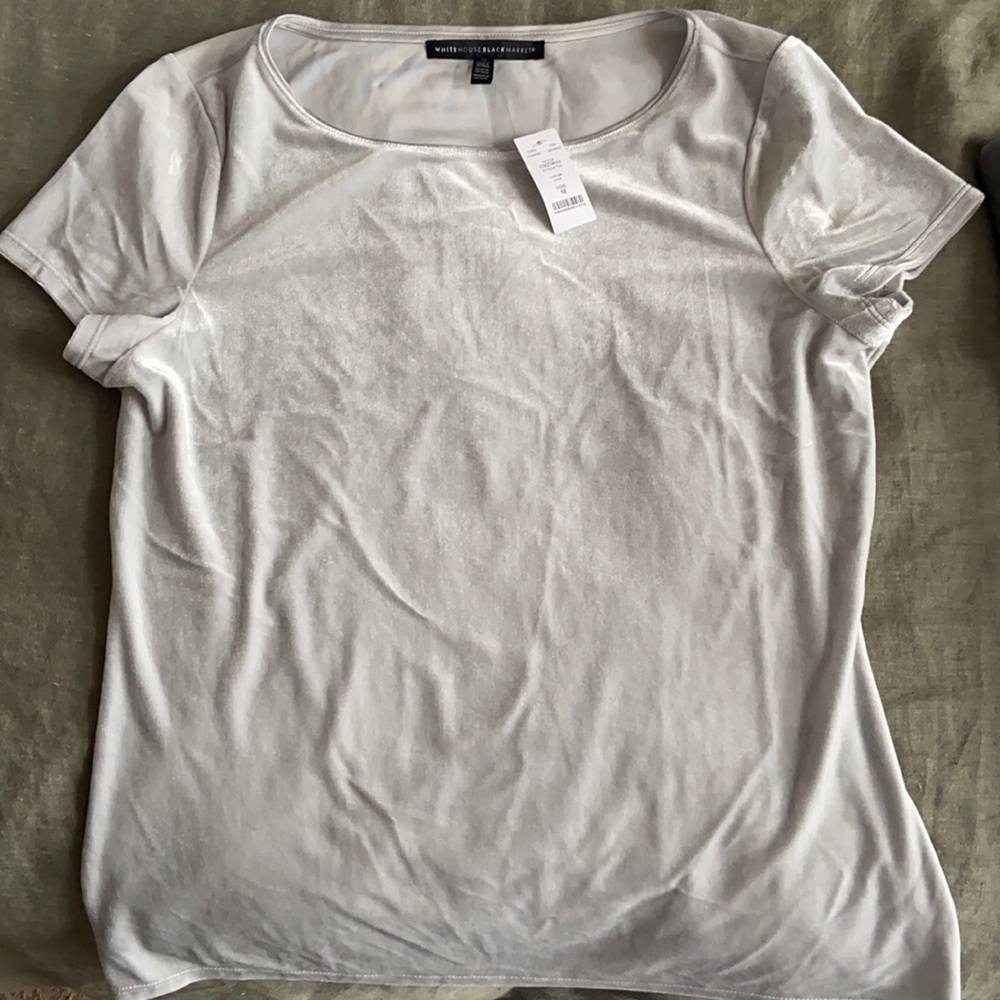 Short sleeve velor shirt (White House black market)